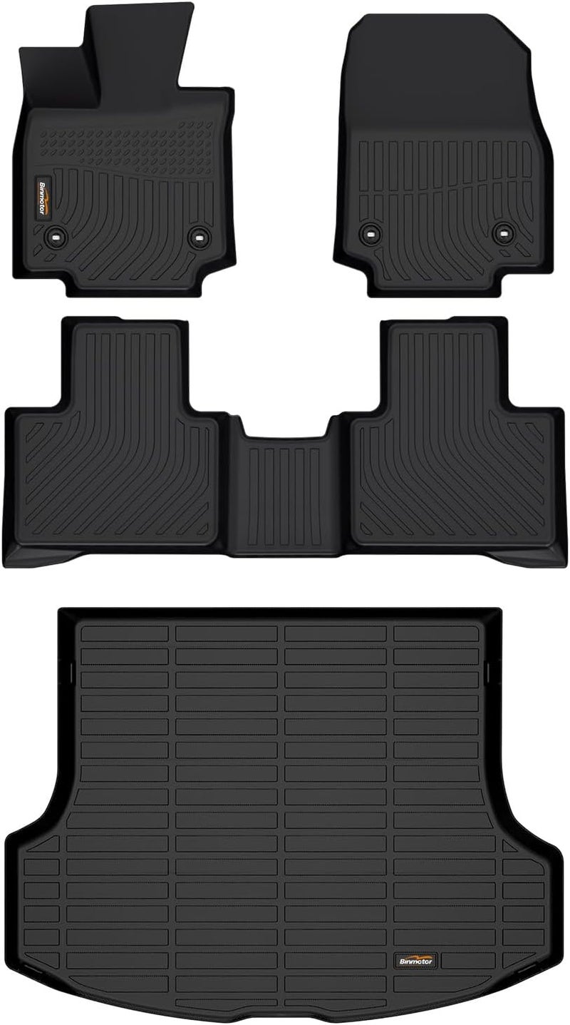 Binmotor -Floor Mats Cargo Liner Set for Lexus RX 2023-2026 RX350 | RX350h | RX500h (NOT for RX450h+PHEV) All Weather Heavy Duty Car Floor Liners for RX 350 Accessories-Black - Image 1